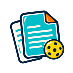 Documents et balle de pickleball